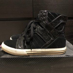 Supra Skytop Black Croc & Suede Skate Shoes 9.5